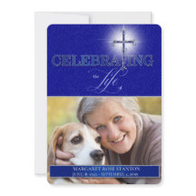 Blue Christian Crossお祝い・オブ・ライフ・フォト