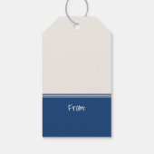 Blue Christmas Candy Cane ギフトタグ (裏面)