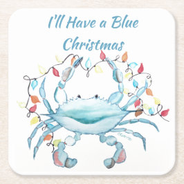 Blue Christmas Coasters スクエアペーパーコースター