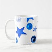 Blue Christmas Decorationオーナメント写真 コーヒーマグカップ (左)