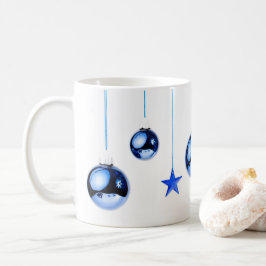 Blue Christmas Decoration Balls写真 コーヒーマグカップ