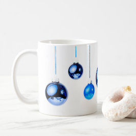 Blue Christmas Decoration Balls写真 コーヒーマグカップ