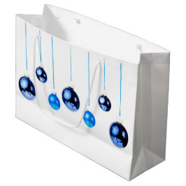 Blue Christmas Decoration Balls写真 ラージペーパーバッグ