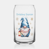 Blue Christmas Gnome with Red Lantern Berries ガラス缶 (裏面)
