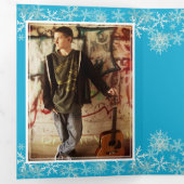 Blue Christmas Letter n写真 三つ折りクリスマスカード (内部最初)