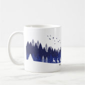 Blue Christmas Mug コーヒーマグカップ (左)