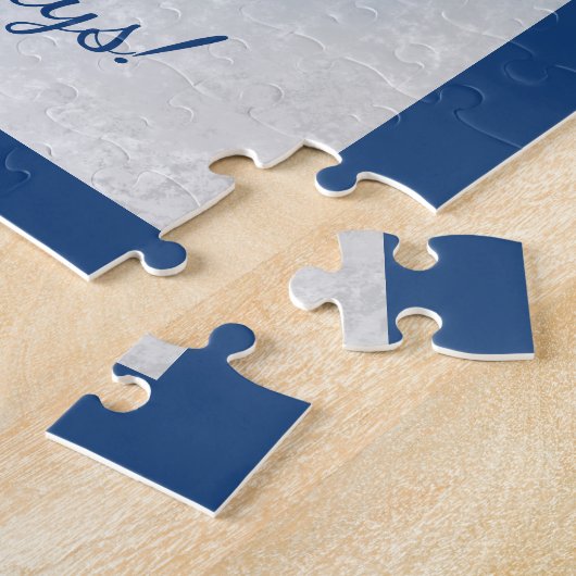 Blue Christmas Multiple Ornaments 11"x14"  ジグソーパズル (側面)