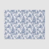 Blue Christmas Santa Toile 薄葉紙 (正面)