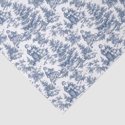 Blue Christmas Santa Toile 薄葉紙 (詳細)