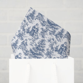 Blue Christmas Santa Toile 薄葉紙