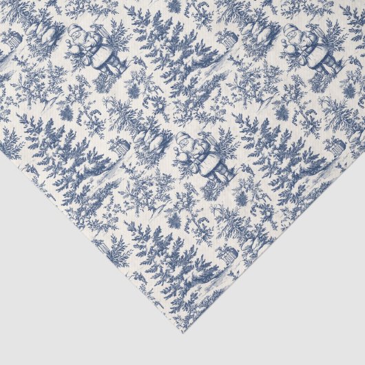 Blue Christmas Santa Toile 薄葉紙 (詳細)