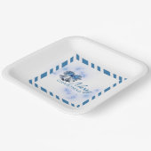 Blue Christmas Silver Bells  ペーパープレート (傾斜あり)