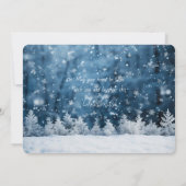 Blue Christmas Snow Winter Scene House (裏面)