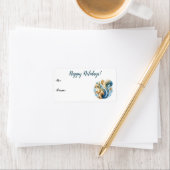 Blue Christmas Squirrel ラベル (インサイチュ)