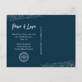 Blue Christmas Treeビジネスロゴ シーズンポストカード (裏面)