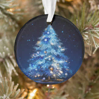 Blue Christmas Tree Acrylic Ornament オーナメント