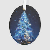 Blue Christmas Tree Acrylic Ornament オーナメント (正面)