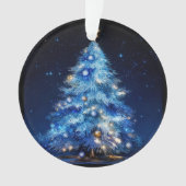 Blue Christmas Tree Acrylic Ornament オーナメント (正面)