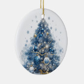 Blue Christmas Tree with Decorations セラミックオーナメント (右)
