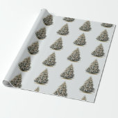 Blue Christmas Trees ラッピングペーパー (アンロールド)