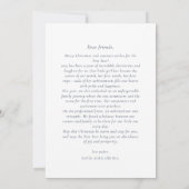 Blue Christmas Winter Annual Family Update写真 シーズンカード (裏面)