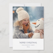 Blue Christmas Winter Annual Family Update写真 シーズンカード (正面)