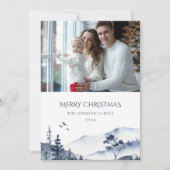 Blue Christmas Winter Annual Family Update写真 シーズンカード (正面)