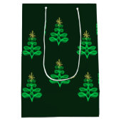 Blue Christmas wrapping paper  ミディアムペーパーバッグ (裏面)