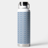 Blue Circle Pattern Water Bottle ウォーターボトル (背面)