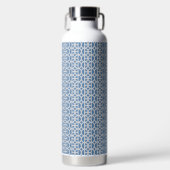Blue Circle Pattern Water Bottle ウォーターボトル (正面)