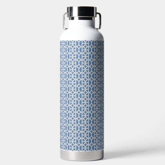 Blue Circle Pattern Water Bottle ウォーターボトル (正面)