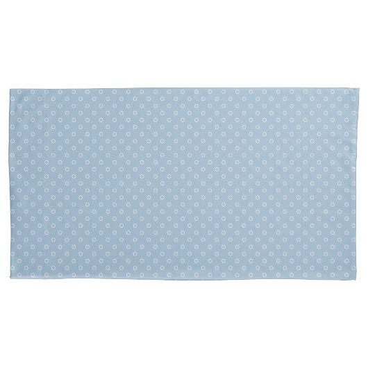 Blue Circles Pattern Pillowcase 枕カバー (正面)