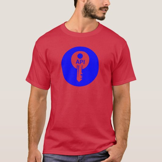 Blue Circular API Key Icon Tシャツ (正面)