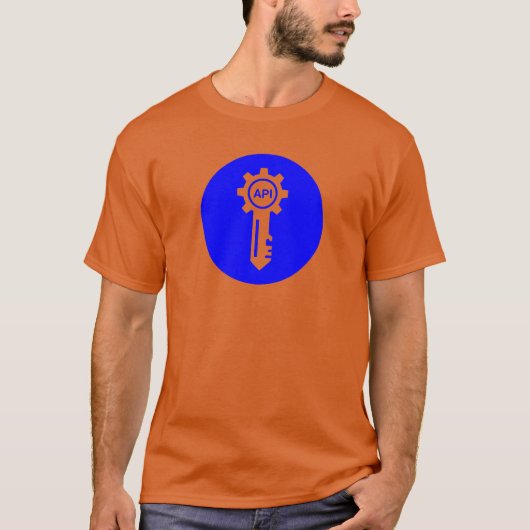 Blue Circular API Key Icon Tシャツ (正面)