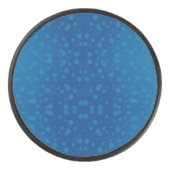 Blue circular product with a polka dot pattern  アイスホッケーパック (正面)