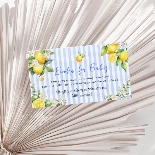 Blue Citrus Lemons Ciao Baby Books for Baby エンクロージャーカード