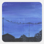 Blue Cityscape Stickers スクエアシール (正面)