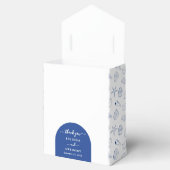 Blue Clam Seashells Coastal Seaside Beach Wedding フェイバーボックス (オープン)