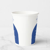 Blue Clam Seashells Coastal Seaside Beach Wedding 紙コップ (右)