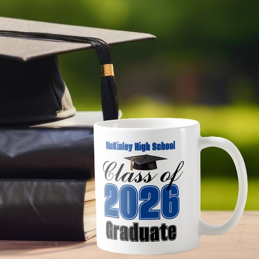 Blue Class of 2026 Graduation Keepsake コーヒーマグカップ