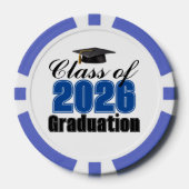 Blue Class of 2026 Graduation Party ポーカーチップ (正面)
