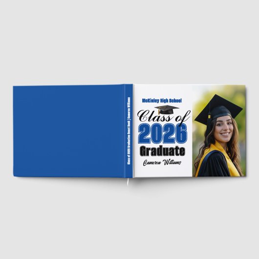 Blue Class of 2026 Graduation Photo ゲストブック (全面)