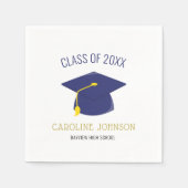 Blue Class of Cap & Tessel卒業ナプキンス スタンダードカクテルナプキン (正面)