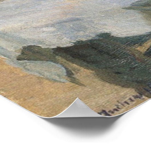 Blue Clematis in the Artist's Studio, Anna Ancher ポスター (角)