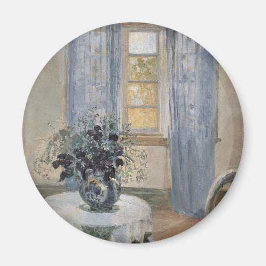 Blue Clematis in the Artist's Studio, Anna Ancher マグネット (正面)