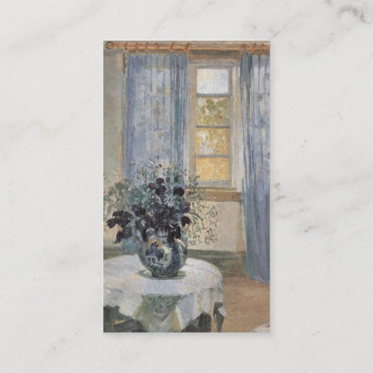 Blue Clematis in the Artist's Studio, Anna Ancher 名刺 (裏面)