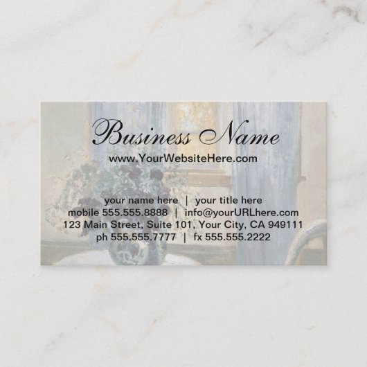 Blue Clematis in the Artist's Studio, Anna Ancher 名刺 (正面)