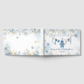 Blue ClothestLine Cold Outside Baby Boy Shower ゲストブック (全面)