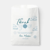 Blue Cloud Boho Mr Onederful Thank You Party フェイバーバッグ (正面)