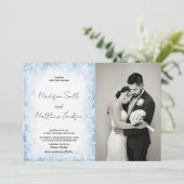 Blue Cloud Snows結婚式招待状(写真あり) 招待状 (スタンド正面)